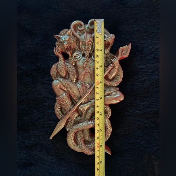 Norse God Loki with Fenrir + Jörmungandr - 3D Art Tile, resin - Picture 3 of 5